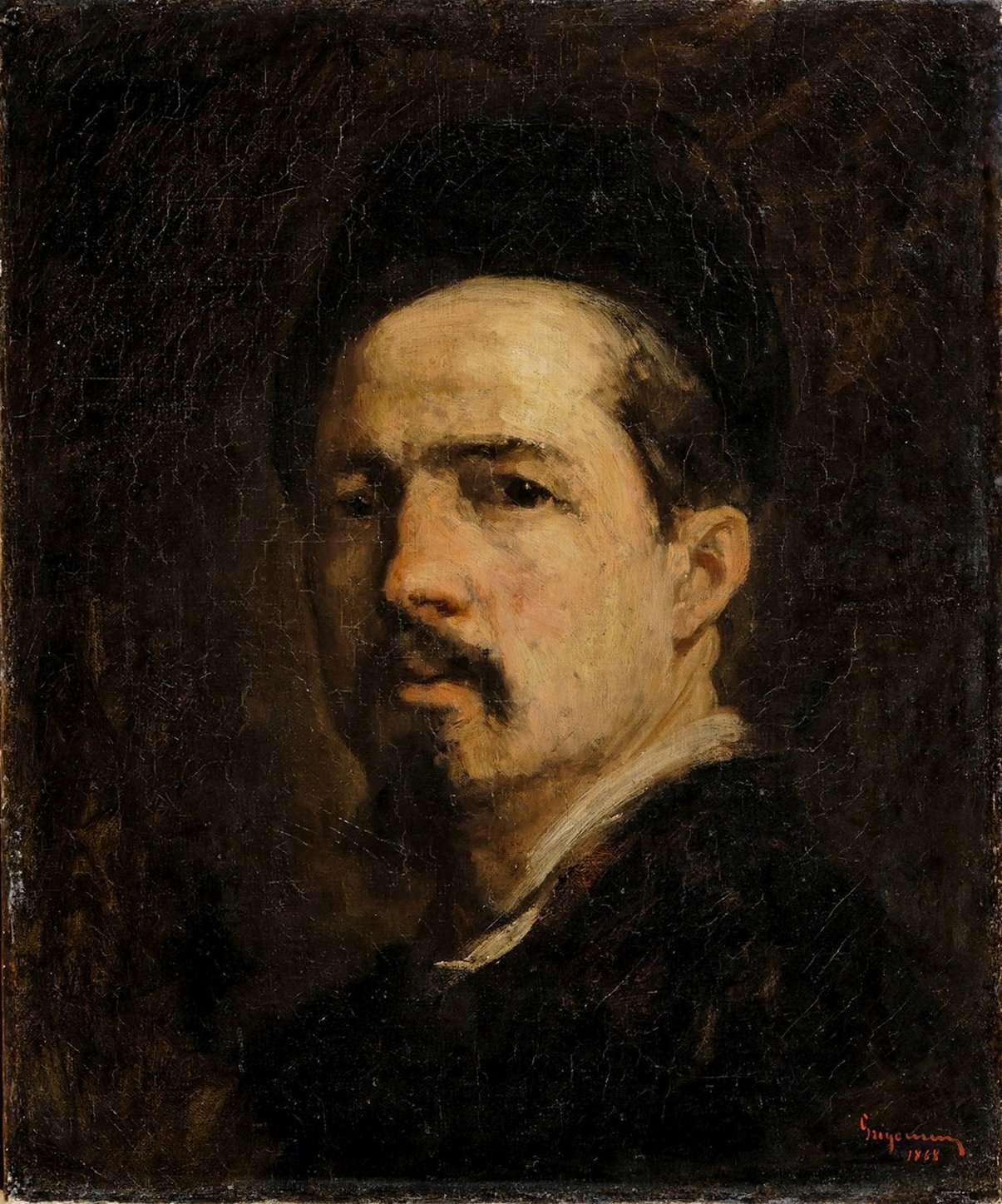 Nicolae Grigorescu, Autoportret, degradat prin re-codare